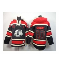 Chicago Blackhawks #10 Sharp red-black[pullover hooded sweatshirt][the skeleton head][patch A]