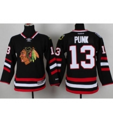 Chicago Blackhawks 13 CM Punk Black 2014 Stadium Series NHL Jersey