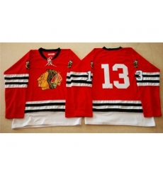Chicago Blackhawks #13 Daniel Carcillo Red Mitchell And Ness 1960-61 Stitched NHL Jersey