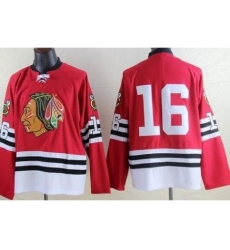 Chicago Blackhawks #16 Marcus Kruger Red Mitchell And Ness 1960-61 Throwback Stitched NHL jersey
