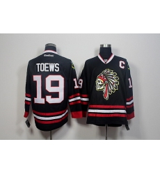 Chicago Blackhawks #19 Jonathan Toews Black Skull Reebok Authentic Stitched NHL Jersey