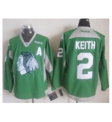 Chicago Blackhawks #2 Duncan Keith Green Practice Stitched NHL Jersey