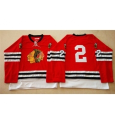 Chicago Blackhawks #2 Duncan Keith Red Mitchell And Ness 1960-61 Stitched NHL Jersey