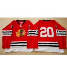 Chicago Blackhawks #20 Brandon Saad Red Mitchell And Ness 1960-61 Stitched NHL Jersey