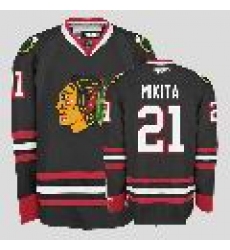 Chicago Blackhawks #21 Stan Mikita Black Hockey Jersey