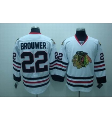 Chicago Blackhawks #22 brouwer white jerseys