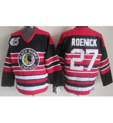 Chicago Blackhawks 27 Jeremy Roenick Black 75th Throwback CCM NHL Jerseys