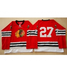 Chicago Blackhawks #27 Johnny Oduya Red Mitchell And Ness 1960-61 Stitched NHL Jersey