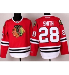Chicago Blackhawks 28 Ben Smith Red Hockey NHL Jerseys