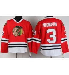 Chicago Blackhawks 3 Keith Magnuson Red CCM Throwback NHL Jerseys