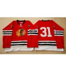 Chicago Blackhawks #31 Antti Raanta Red Mitchell And Ness 1960-61 Stitched NHL Jersey