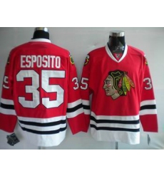 Chicago Blackhawks #35 Tony Esposito Hockey red Jersey