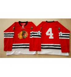 Chicago Blackhawks #4 Niklas Hjalmarsson Red Mitchell And Ness 1960-61 Stitched NHL Jersey