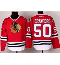 Chicago Blackhawks 50 Corey Crawford Red Hockey NHL Jerseys