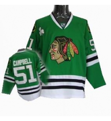Chicago Blackhawks #51 Brian Campbell Hockey Green Jersey