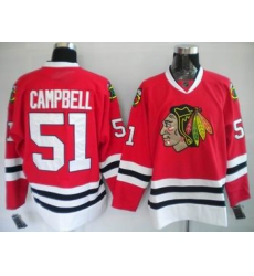 Chicago Blackhawks #51 CAMPBELL Red Jersey