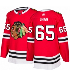 Chicago Blackhawks 65 Andrew Shaw Red Home Jersey