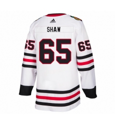Chicago Blackhawks 65 Andrew Shaw White Road Authentic Jersey