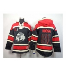Chicago Blackhawks #81 Hossa red-black[pullover hooded sweatshirt][the skeleton head]