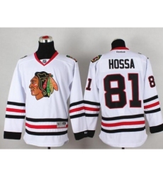 Chicago Blackhawks 81 Marian Hossa White Hockey NHL Jersey