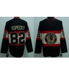 Chicago Blackhawks #82 Tomas Kopecky black jersey