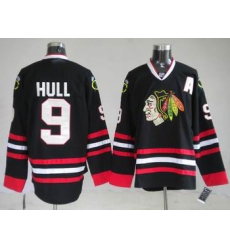 Chicago Blackhawks #9 Bobby Hull Hockey black jersey
