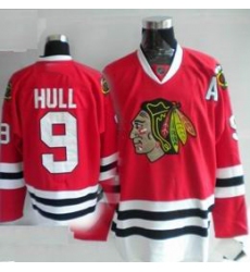 Chicago Blackhawks #9 Bobby Hull Hockey red jersey