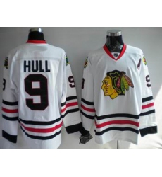 Chicago Blackhawks #9 Bobby Hull Hockey white jersey