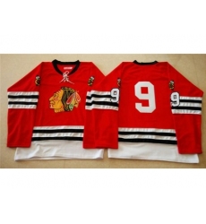 Chicago Blackhawks #9 Bobby Hull Red Mitchell And Ness 1960-61 Stitched NHL Jersey