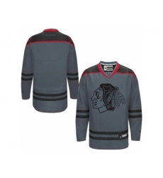 Chicago Blackhawks Blank Charcoal Cross Check Fashion Stitched NHL Jersey
