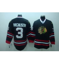 Chicago Blackhawks jerseys #3 Keith Magnuson black