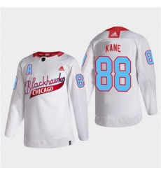 Men Chicago Blackhawks 88 Patrick Kane 2022 Community Night White Stitched jersey