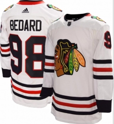 Men Chicago Blackhawks Connor Bedard #98 White Stitched NHL jersey