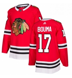 Mens Adidas Chicago Blackhawks 17 Lance Bouma Authentic Red Home NHL Jersey 