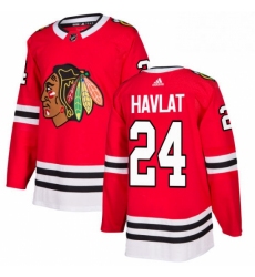 Mens Adidas Chicago Blackhawks 24 Martin Havlat Authentic Red Home NHL Jersey 