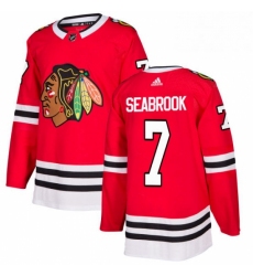 Mens Adidas Chicago Blackhawks 7 Brent Seabrook Authentic Red Home NHL Jersey 