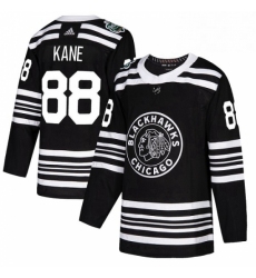 Mens Adidas Chicago Blackhawks 88 Patrick Kane Authentic Black 2019 Winter Classic NHL Jersey 