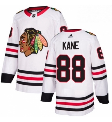 Mens Adidas Chicago Blackhawks 88 Patrick Kane Authentic White Away NHL Jersey 