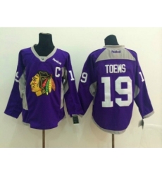 NHL Chicago Blackhawks #19 Jonathan Toews Stitched purple jerseys