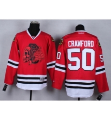 NHL Chicago Blackhawks #50 Corey Crawford Stitched red jersey[2014 new]