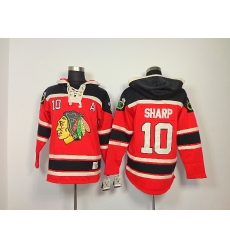 NHL Jerseys Chicago Blackhawks #10 sharp red[pullover hooded sweatshirt A]