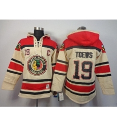 NHL Jerseys Chicago Blackhawks #19 Toews cream[pullover hooded sweatshirt]