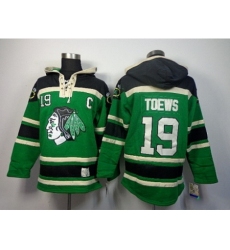 NHL Jerseys Chicago Blackhawks #19 Toews green[pullover hooded sweatshirt]