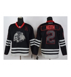 NHL Jerseys Chicago Blackhawks #2 Keith black ice[the skeleton head][patch A]