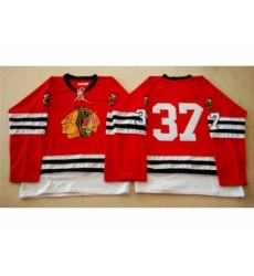 NHL Mitchell And Ness 1960-61 Chicago Blackhawks #37 Noname red Throwback jerseys