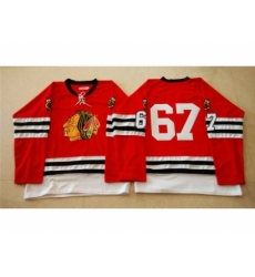 NHL Mitchell And Ness 1960-61 Chicago Blackhawks #67 Noname red Throwback jerseys