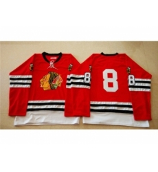 NHL Mitchell And Ness 1960-61 Chicago Blackhawks #8 Noname red Throwback jerseys