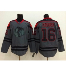 NHL chicago blackhawks #16 kruger Charcoal Cross Check Jerseys