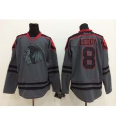 NHL chicago blackhawks #8 leddy Charcoal Cross Check Jerseys