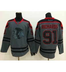 NHL chicago blackhawks #91 richards Charcoal Cross Check Jerseys